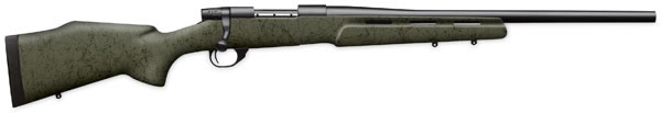 Weatherby Range Varmint Bolt Action Rifle VTS223RR2O, 223 Remington/5.56 NATO, 22 in, Green/Black Stock, Matte Black Finish
