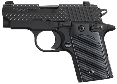Sig P238 Pistol 238380BDP, 380 ACP, Pistol 2.7 in, G10 Composite Grip, Black Diamond Finish, Night Sights, 6 Rd