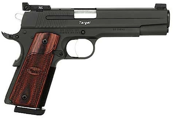 Sig 1911 Target (CA Approved) Pistol 191145BTGTCA, 45 ACP, 5 in, Rosewood Grip, Black Finish, Adj Target Sights, 8 Rd