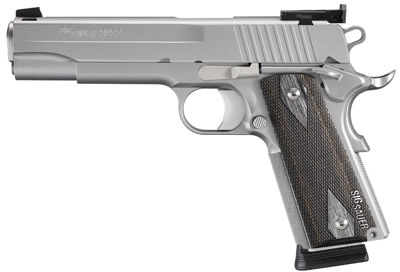 Sig 1911 (CA Approved) Pistol 191145STGTCA, 45, 5 in, Ergo XT Extreme-Use Grip, Two-Tone Finish, Adj Target Sight, 8 Rd