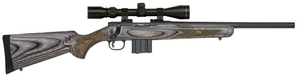 Mossberg Varmint Predator Rifle w/Scope 27715, 223 Remington/5.56 NATO, 18.5 in, Laminated Stock, Matte Blue Finish