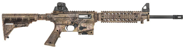 Mossberg 715T Tactical Flat Top 22 Rifle 37241, 22 Long Rifle, 16.25", Mossy Oak Brush Fixed Stock, Blued Finish, 10 Rd
