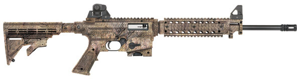 Mossberg 715T Tactical Flat Top 22 Rifle 37245, 22 Long Rifle, 16.25", Mossy Oak Brush Adjustable Stock, Blued Finish, 10 Rd
