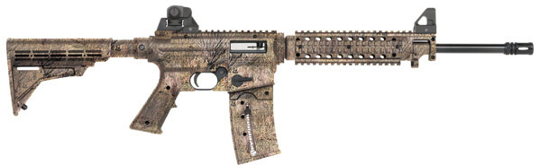 Mossberg 715T Tactical Flat Top 22 Rifle 37247, 22 Long Rifle, 16.25", Mossy Oak Brush Fixed Stock, Blued Finish, 25 Rd