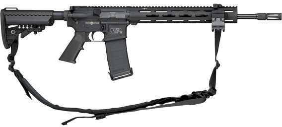 Smith & Wesson MP15 VTAC II Viking AR-15 Rifle 811025, 223 Remington/5.56 NATO, 16 in, Collapsible Stock, Black Anodized Finish