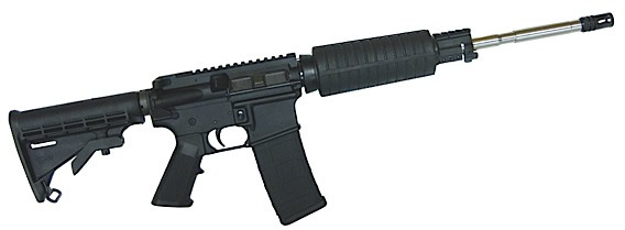 CMMG M4-LE AR-15 Rifle 55A3866, 223 Remington, 16 in, Black Stock, Stainless Finish