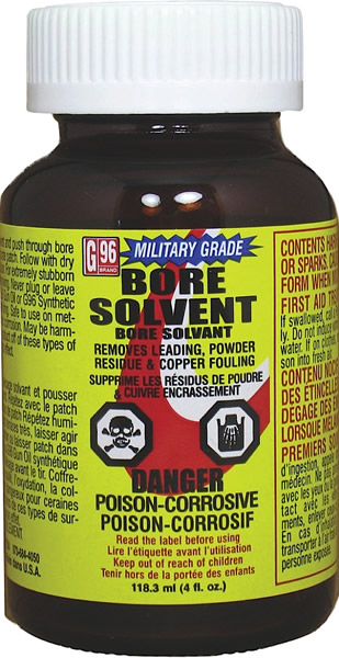 G96 Brand Military Grade Bore Solvent 4 oz Bottle (1108)