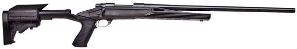 Howa Heavy Barrel Varminter Rifle HWK96101, 22-250 Remington, 24 in, Adjustable Stock, Black Finish