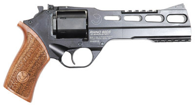 Chiappa Rhino 60DS Revolver 340073, 357 Magnum, 6", Wood Grips, Black Finish, 6 Rd