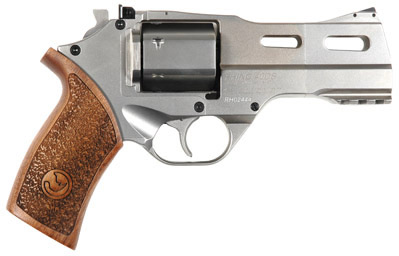 Chiappa Rhino 40DS Revolver 340075, 357 Magnum, 4", Wood Grips, Nickel Finish, Adjustable Sights, 6 Rd