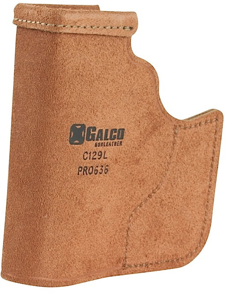 Galco Pocket Protector Brown Steerhide Pocket Holster Fits Ruger LCP (PRO636)
