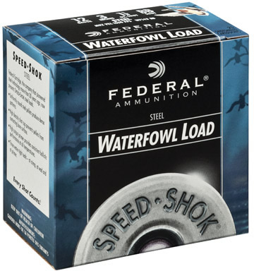 Federal Speed-Shok Waterfowl Shotshells WF1431, 12 Gauge, 3 in, 1-1/8 oz, 1550 fps, #1 Steel Shot, 25 Rds/Bx