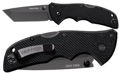 Cold Steel Mini Recon 1 Tanto Folding Knife w/Plain Edge (27TMT)