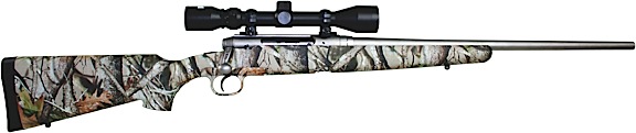 Savage Axis XP Rifle Package w/Scope 19369, 308 Winchester, 22 in, Camo Stock, Stainless Steel Finish