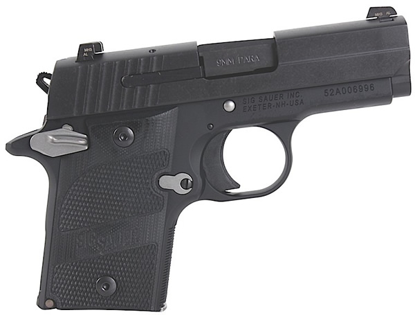Sig Sauer P938 Pistol 9389NMRAMBI, 9mm, 3", G-10 Grip, Black Finish, 6 Rd