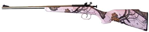 Crickett Single Shot Rifle 164, 22 Long Rifle, 16.12 in, Mossy Oak Pink Camo Stock, Black Matte Finish