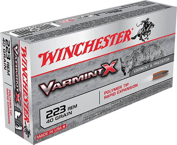 Winchester Varmint X Rifle Ammunition X223P1, 223 Remington, Varmint, 40 GR, 20 Rd/bx
