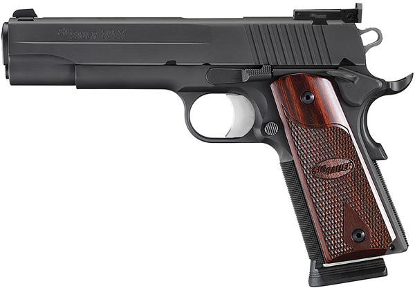 Sig 1911 Target Pistol (MA Approved) 1911M45BTGT, 45 ACP, 5 in, Rosewood Grip, Black Finish, 8 Rd