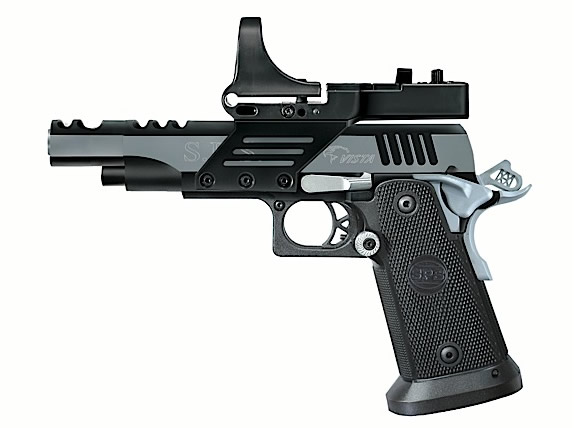 Bersa Vista Short Pistol SPVS9BC, 9mm, 5 in, Nylon Grip, Stainless Finish, 21 Rd