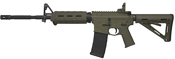 Colt 6920MP AR-15 Rifle LE6920MPGOD, 223 Remington/5.56 NATO, 16.1", Retractable Stock, Green Finish