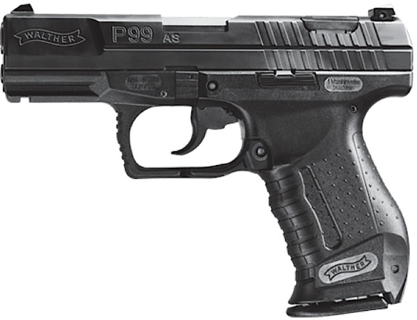 Walther P99 Anti Stress Pistol 2796341, 40 S&W, 4 in, Polymer Grip, Black Finish, 12 Rd