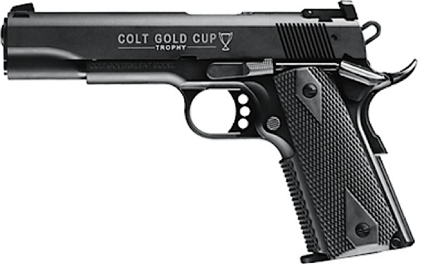 Walther 1911 Colt Gold Cup Tribute 22 Pistol 5170306, 22 Long Rifle, 5 in, Rubber Grip, Black Finish, 12 Rd