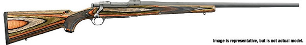 Ruger Predator Rifle 47123, 308 Winchester (7.62 NATO), 24 in, Green/Brown Laminate Stock, Stainless Matte/Satin Finish