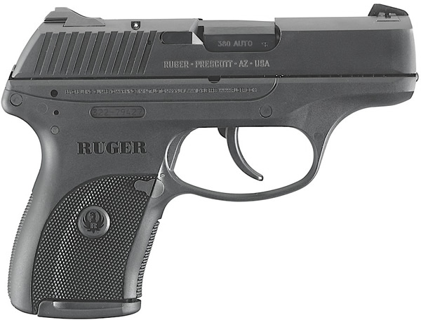 Ruger LC380 Pistol 3219, 380 ACP, 3.12 in, Checkered Black Grip, Stainless Finish, 7 Rd