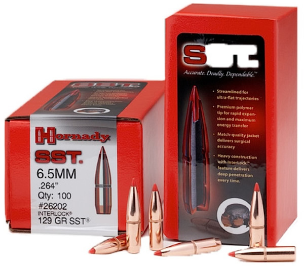 Hornady 6.5mm Caliber 123 Grain Super Shock Tip Bullets 100 Per Box (26173), Not Loaded