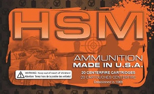 HSM Pistol Ammunition 500SW-8R-N, 500 S&W Magnum, Hollow Point, 300 GR, 1286 fps, 20 Rds/bx