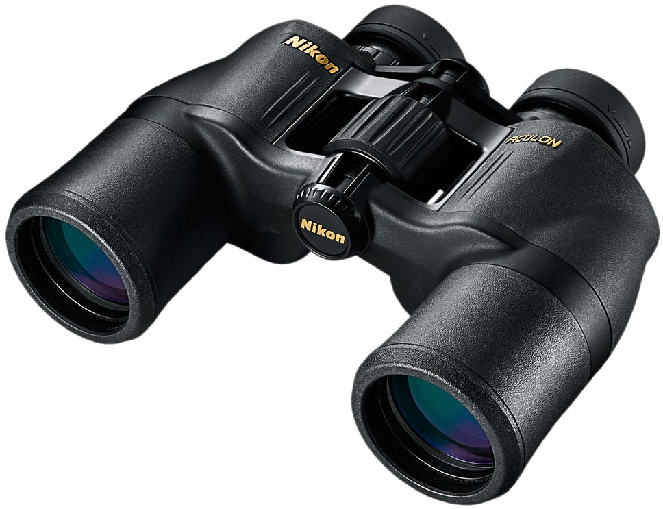 Nikon Aculon A211 Binocular 8245, 8x, 42mm, BaK 4 Porro Prism, Black