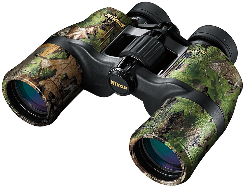 Nikon Aculon A211 Binocular 8256, 8x, 42mm, Porro Prism, Realtree Xtra Green