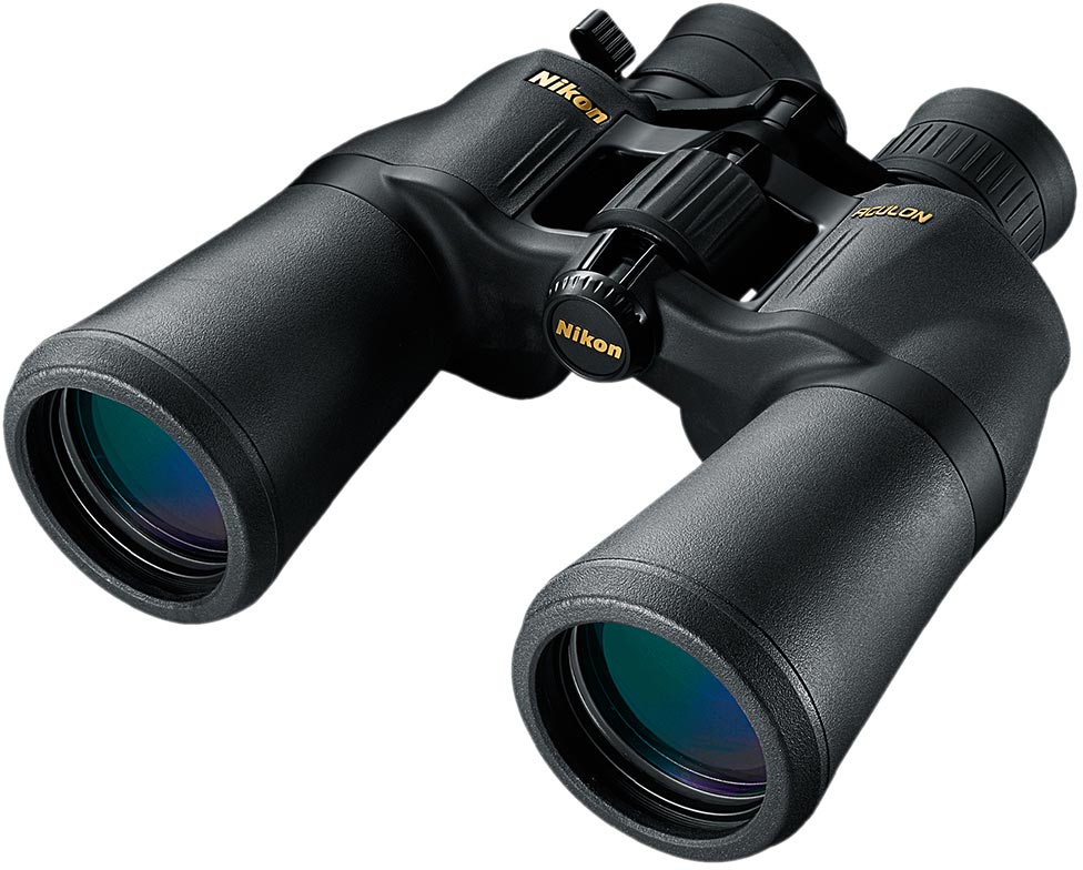 Nikon Aculon A211 Binocular 8252, 10x-22x, 50mm, Porro Prism, Black