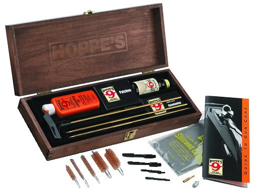 Hoppes BUOX Deluxe Gun Cleaning Kit w/Wood Presentation Box