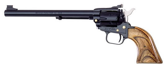 Heritage Rough Rider Single Action Rimfire Revolver RR22MB9AS, 22 LR / 22 WMR, 9", Wood Grip, Blue Finish, 6 Rd, Adj Sights