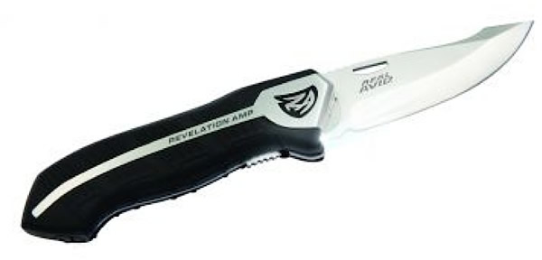 Real Avid/Revo Revelation Folder Knife 3.5" Stainless Steel Drop Point Syn Rubber (AVRAMPF1B)