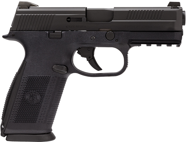 FN Herstal FNS40 Pistol 66760, 40 S&W, 4 in, Black Polymer Grip, Black Finish, 14 Rd