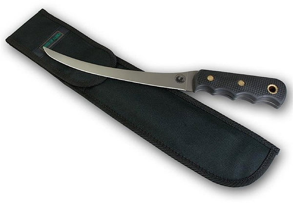 Knives of Alaska Coho Fillet Knife Stainless Flat Blade Syn Rubber w/Sheath (00086FG)