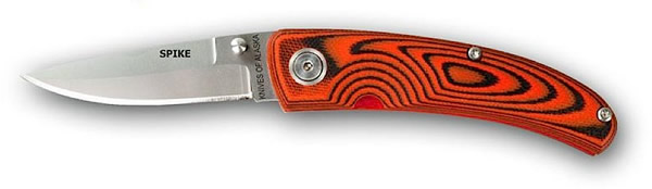 Knives of Alaska Friction-Lock Folder Knife Steel Spear-Point Micarta Orange/Black (00413FG)