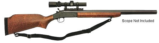 H&R Ultra Slug Gun SB1920, 20 Gauge, 24 in Rifled, 3 in Magnum Chmbr, Blue Rifled Barrel, Walnut Stock