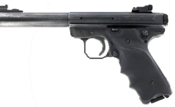 Hogue Ruger MK II/MK III Rubber Grip w/Finger Grooves RH Thumb Rest Black (82060)