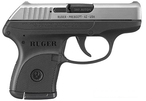 Ruger LCP Pistol 3730, 380 ACP, 2.75 in, Checkered Black Grip, Stainless Finish, 6 Rd