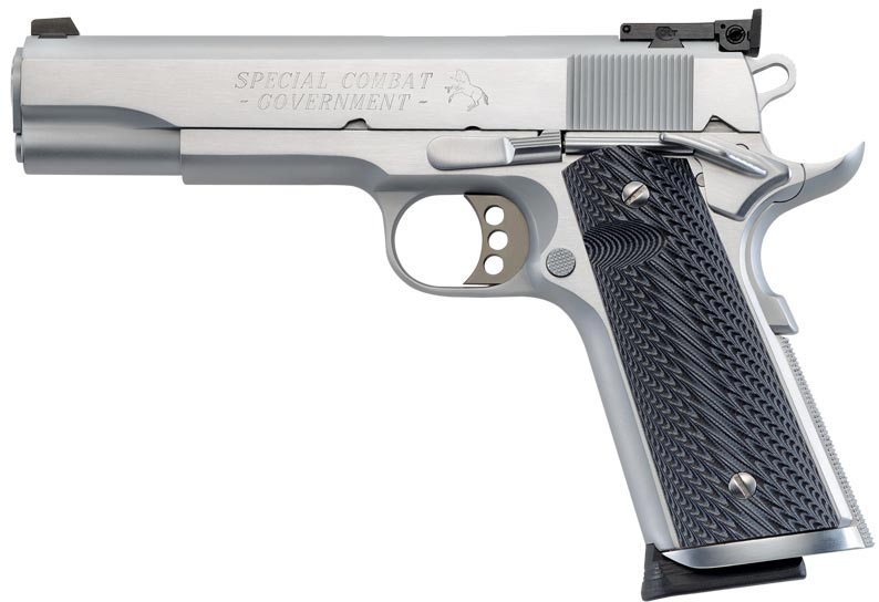 Colt Special Combat Government Pistol O1970CM, 45 ACP, 5", Black Grip, Hard Chrome Finish, 8 Rd