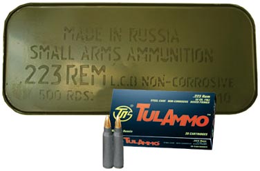 Tulammo Rifle Ammunition TA223551, 223 Remington, Full Metal Jacket (FMJ), 55 GR, 500 Rounds