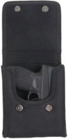 Bulldog Nylon Black Vertical Cell Phone Holster for Compact 380 Pistols with Belt Loop & Clip (BD848)