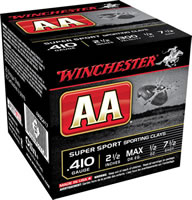 Winchester AA SuperSport Sporting Clays AASC417, 410 Gauge, 2 1/2", 1/2 oz, 1300 fps, #7.5 Lead Shot, 25 Rds/Bx
