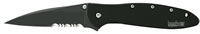 Kershaw Leek Folding Knife w/Black Tungsten DLC Coating/Partially Serrated Blade 1660CKTST