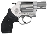 Smith & Wesson Model 637 Airweight Revolver 163050, 38 Spl +P, 1.88", Polymer Grip, Matte Silver Finish, 5 Rds