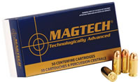 Magtech Sport HuntingPistol Ammunition 40G, 40 S&W, Full Metal Case (FMJ), 165 GR, 1050 fps, 50 Rd/bx