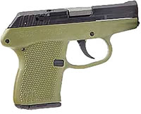 Kel-Tec P-32 Semi-Auto Pistol P32GN, 32 ACP, 2 1/2 in, Green Polymer Grip, Blue Steel Finish, 7 Rd